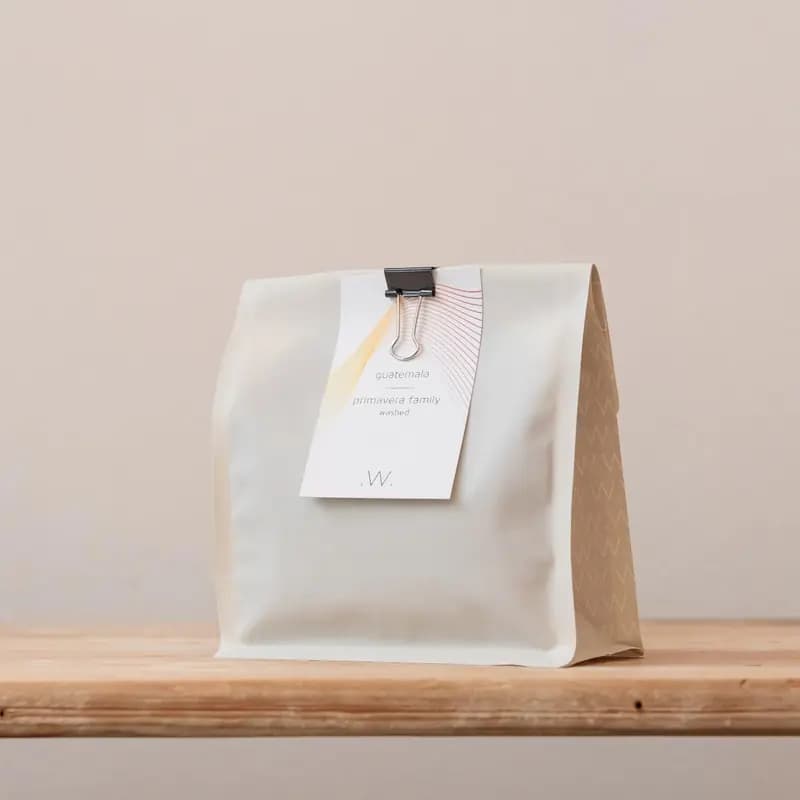 Zak specialty koffie van White Label Coffee, herkomst Guatemala.
